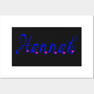 Top 10 best personalised gifts 2022  - Hannah - personalised,personalized name with pink daisies Posters and Art